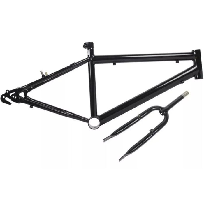 KIT 24 QUADRO/GARFO AÇO SAMY MASCULINO - PRETO BRILHO