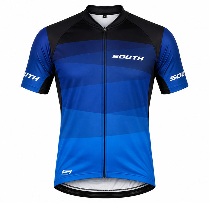 Camisa Ciclismo Refactor South Preto/Azul - PRETO/AZUL / P