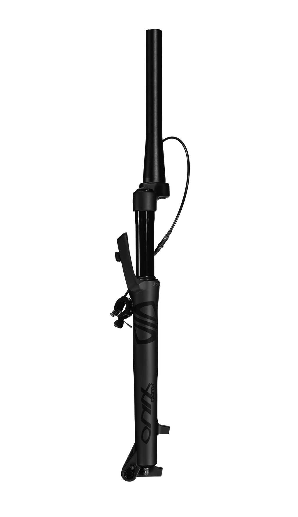 SUSPENSÃO ONIX DARK TRAVA NO GUIDÃO SPIDER ARO 29 TUBO TAPERED EIXO 15X100 PRETA FOSCA - OUTLET