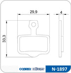 PASTILHA DE FREIO CERAMICA COBREQ P/ AVID Elixir 1/3/5/7 | SRAM DB/X0/X7/X9/XX