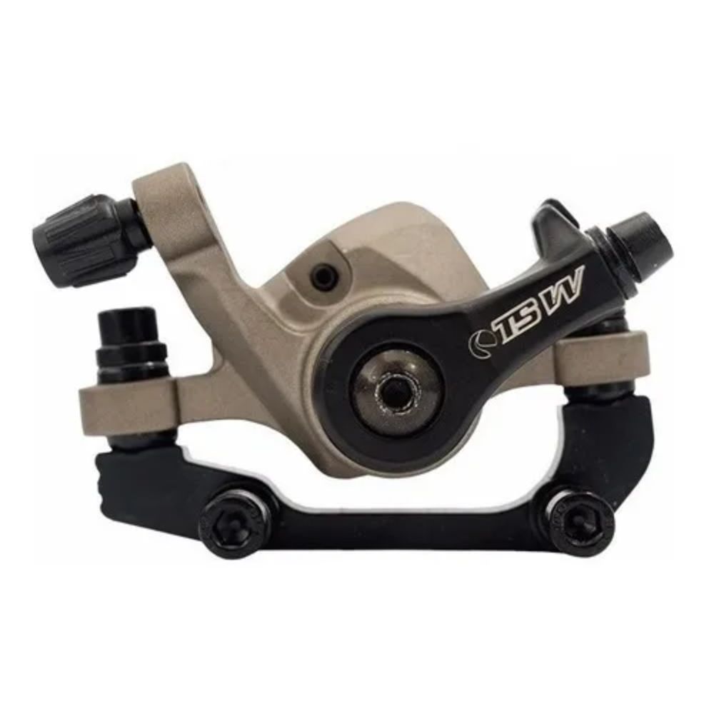 PINÇA FREIO DISCO MECÂNICO X-TIME RM2 C/ SUPORTE DIANTEIRO - DOURADO - TRASEIRO
