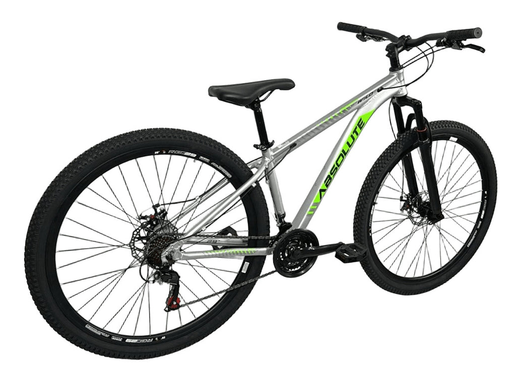 BICICLETA  ARO 29 ABSOLUTE WILD PRATA/VERDE S - 15