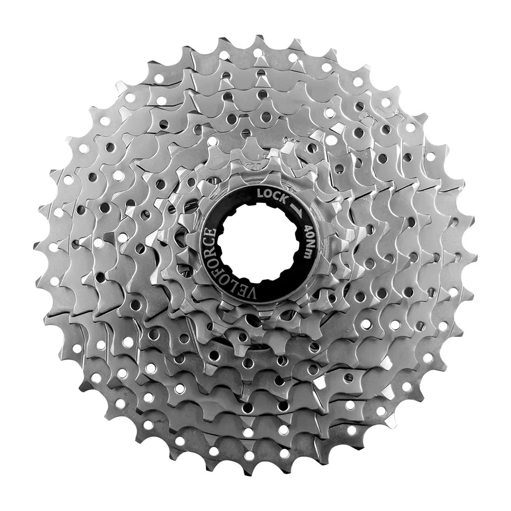 GRUPO VELOFORCE 27V C/ CÂMBIOS, ALAVANCA E CASSETE 11/32D - PRETO/PRATA
