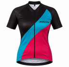 Camisa Ciclismo Feminino Refactor South Preto/Azul/Pink