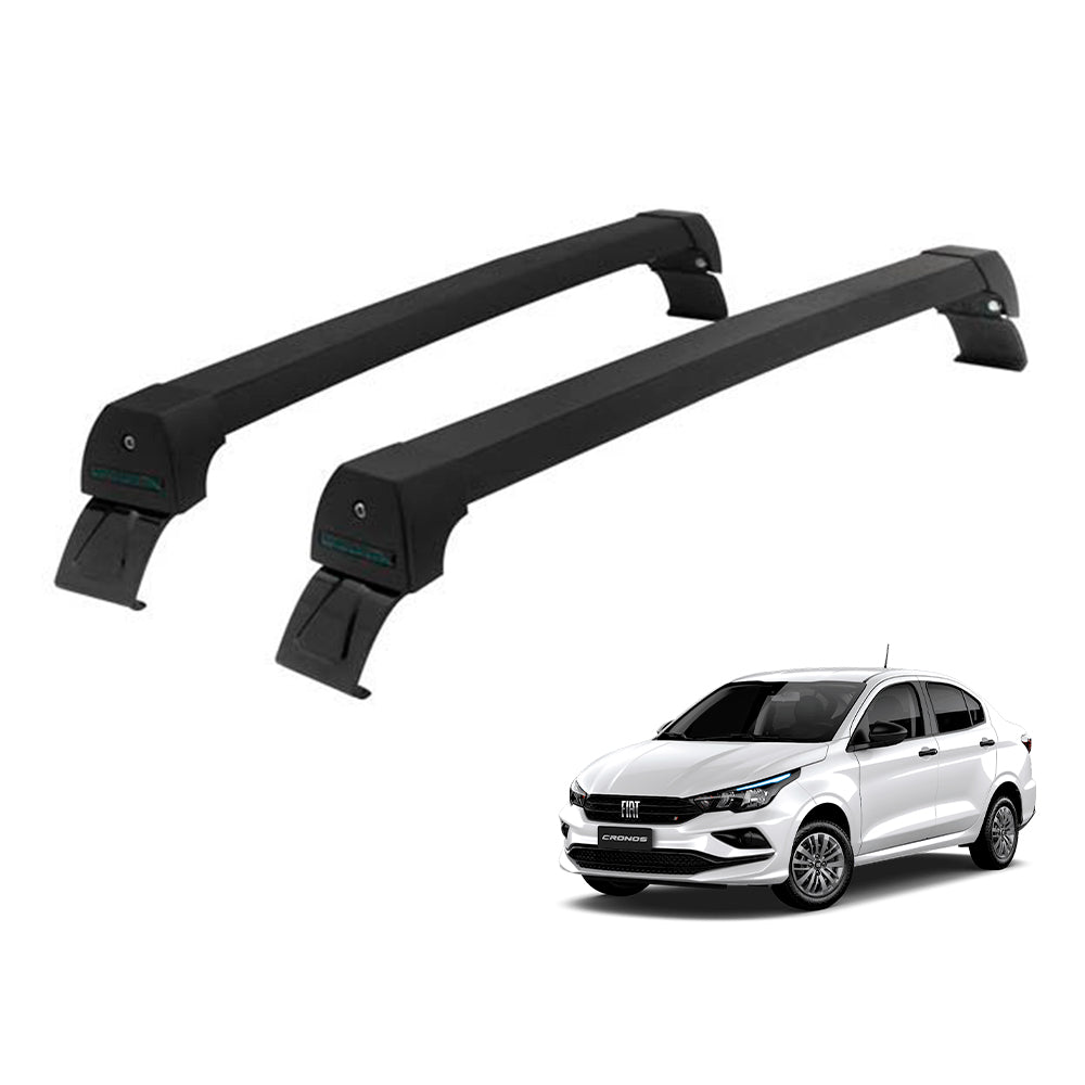 RACK LONG LIFE SPORT ALUM. PRETO P/ FIAT CRONOS/ARGO TODOS OS ANOS 4 PORTAS (PArg) - PRETO