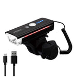 FAROL ELLEVEN C/ SENSOR E BUZINA ELETRÔNICA 350 LUMENS USB - PRETO