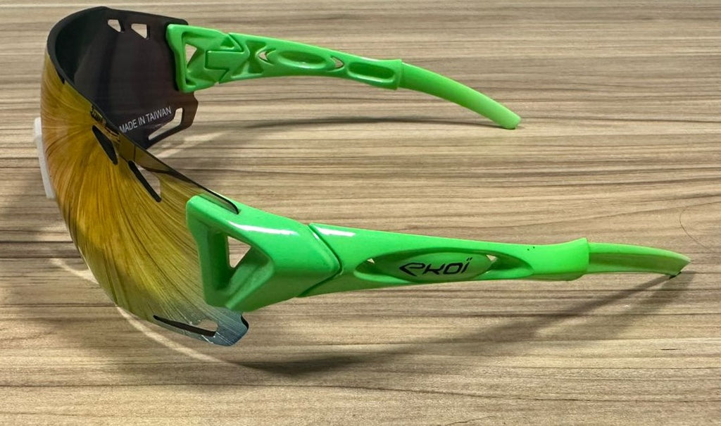 OCULOS DE CICLCISMO ESTRADA EKOI VERDE SHOWROOM MOSTRUARIO