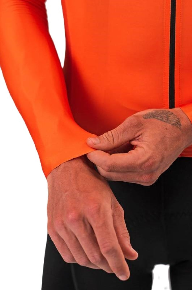CAMISA DE CICLISMO FREE FORCE MASCULINA MANGA LONGA TRAINING ORANGISH 2024
