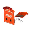 PASTILHA FREIO ALLIGATOR TURBO SEMI-METÁLICA, EM ALUMÍNIO C/ ALETAS P/REFRIGERAÇÃO, P/ FREIO A DISCO SHIMANO M666/M785 -