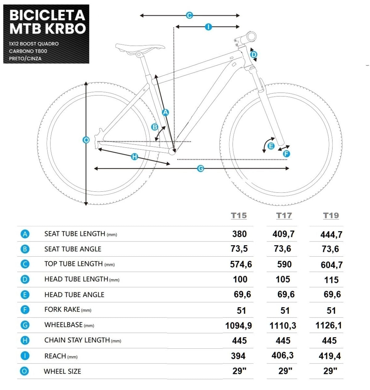 Bicicleta 29 Krbo Carbon Toray Boost 12v Preto/Cinza M - 17