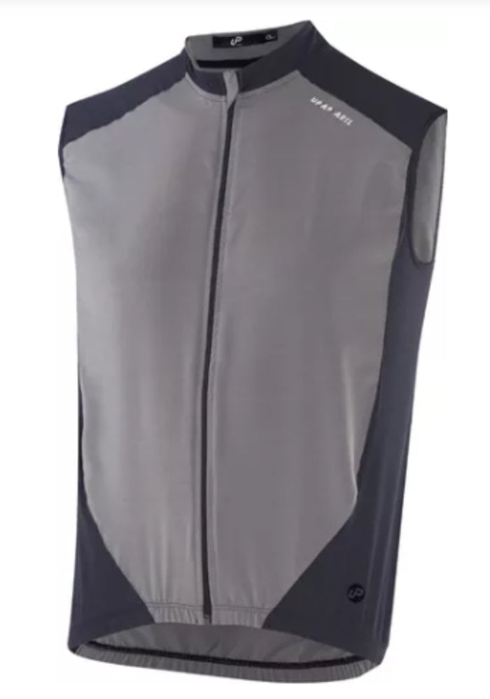 COLETE CORTA VENTO CICLISMO UP APPAREL SPEED - CINZA / GG
