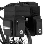 BOLSA ALFORGE/MOCHILA ROCKBROS P/ BAGAGEIRO COM CAPA DE CHUVA - PRETO