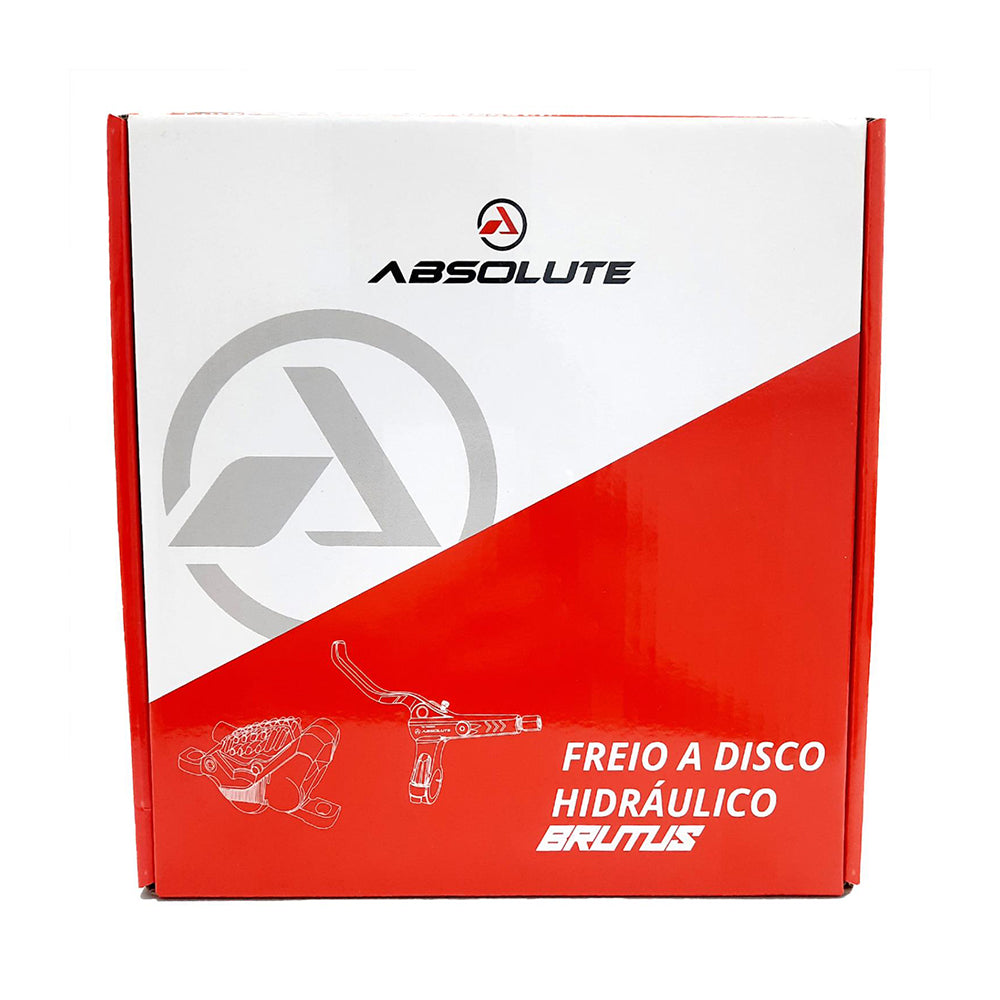 FREIO DISCO HIDRÁULICO ABSOLUTE BRUTUS 4 PISTÕES DIANTEIRO/TRASEIRO - PRETO