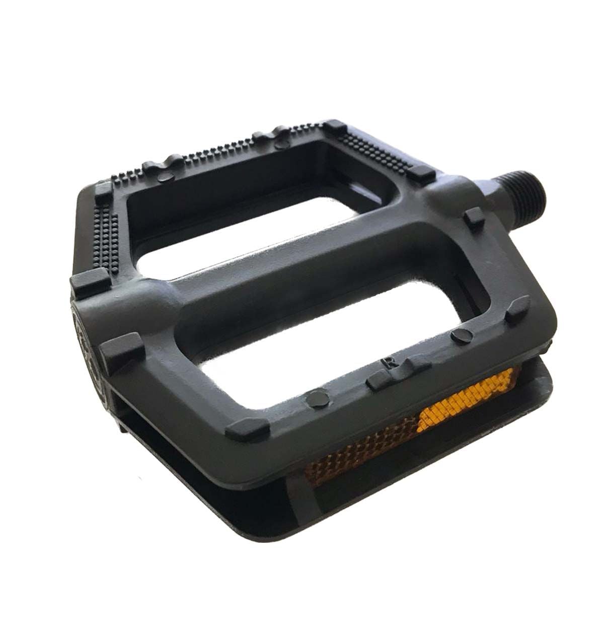 PEDAL PLATAFORMA 9/16 EM NYLON COM REFLETOR HP PRETO