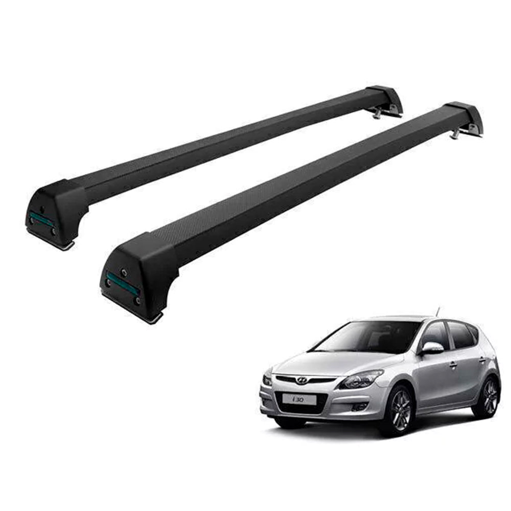 RACK LONG LIFE SPORT ALUM. PRETO P/ HYUNDAI I30 - ATÉ 2013 (Pi30F) - PRETO