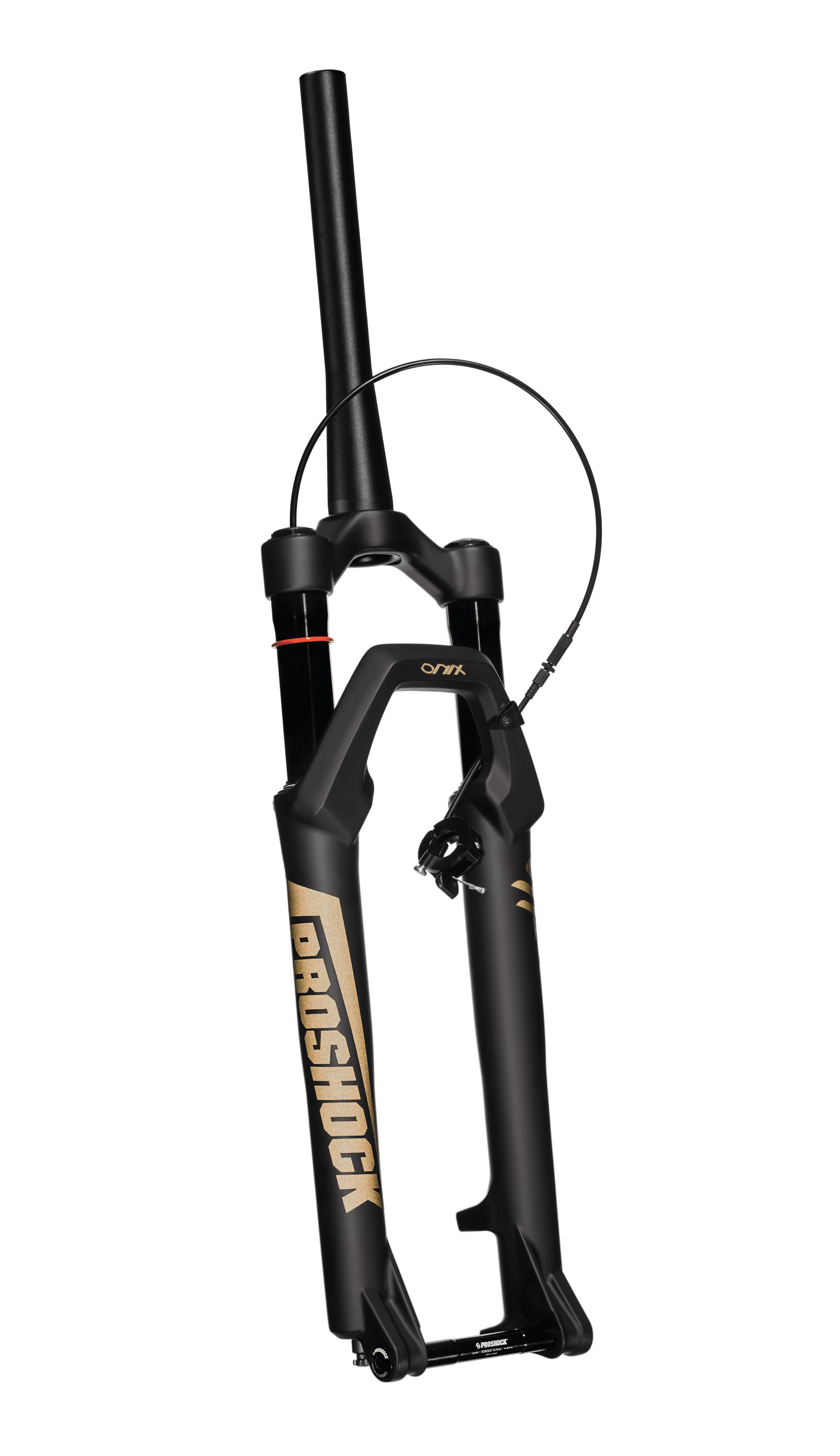 SUSPENSÃO ONIX DARK TRAVA NO GUIDÃO SPIDER ARO 29 TUBO TAPERED EIXO 15X100 PRETA FOSCA - OUTLET