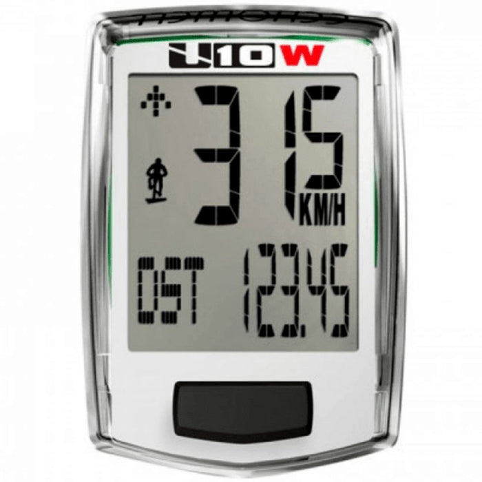 CICLOCOMPUTADOR 10F ECHOWELL U10W WIRELESS S/ FIO - BRANCO