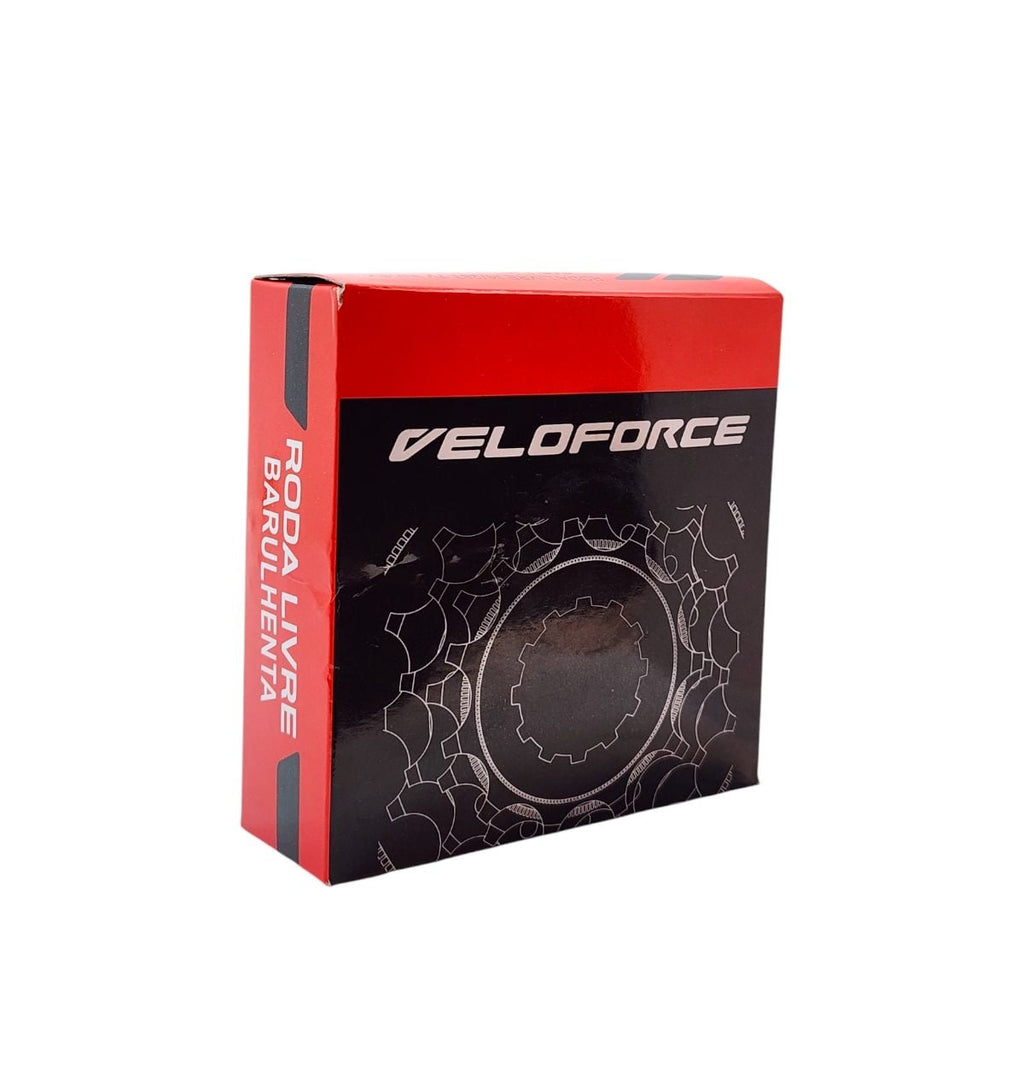 CATRACA RODA LIVRE 13/32T 8V INDEX BARULHENTA 120 CLICK VELOFORCE ROSCA CROMADO