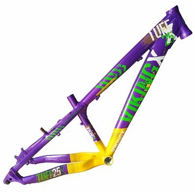 QUADRO 26 VIKINGX TUFF X-25 ALUMÍNIO ROXO / AMARELO / VERDE