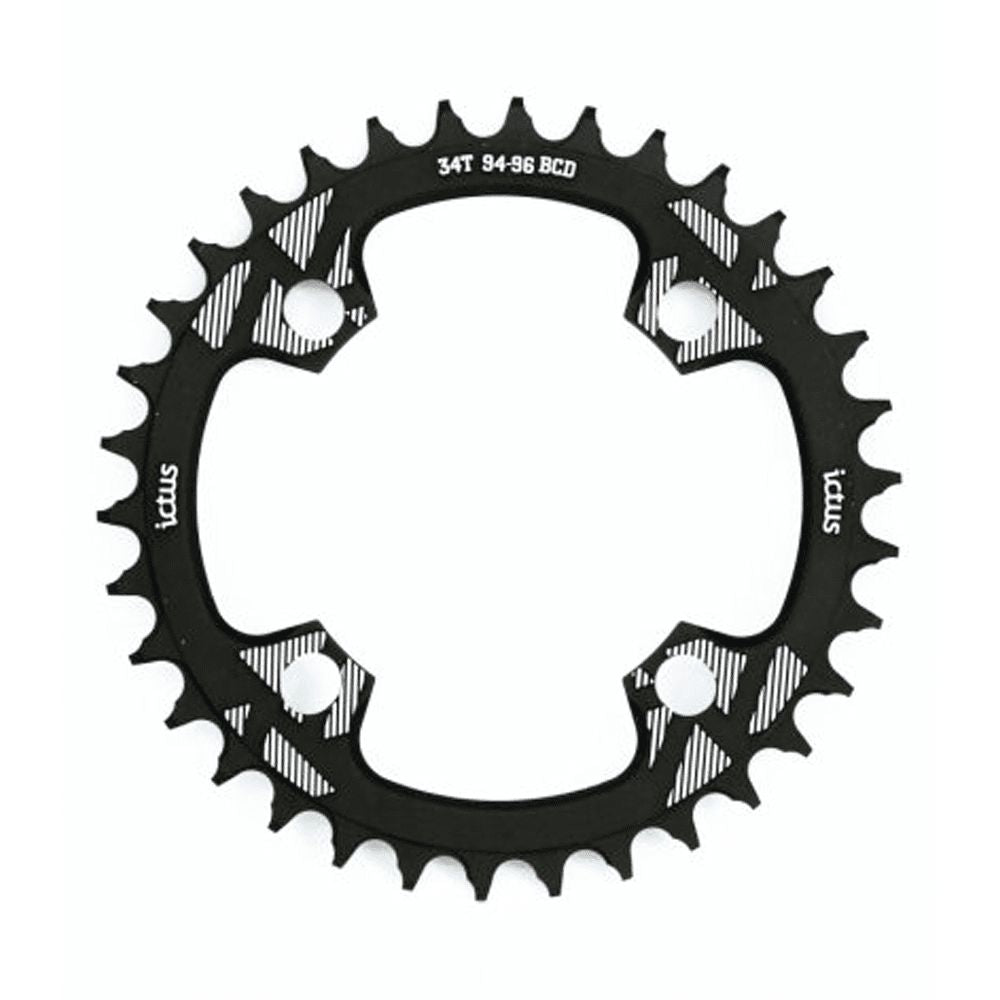 COROA ICTUS NARROW WIDE BCD 94/96MM 4 FUROS AL. 7075 (12V) 38D - PRETO