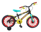 BICICLETA ARO 16 MARCHETTI ZOE AÇO PRETO/VERMELHO/VERDE