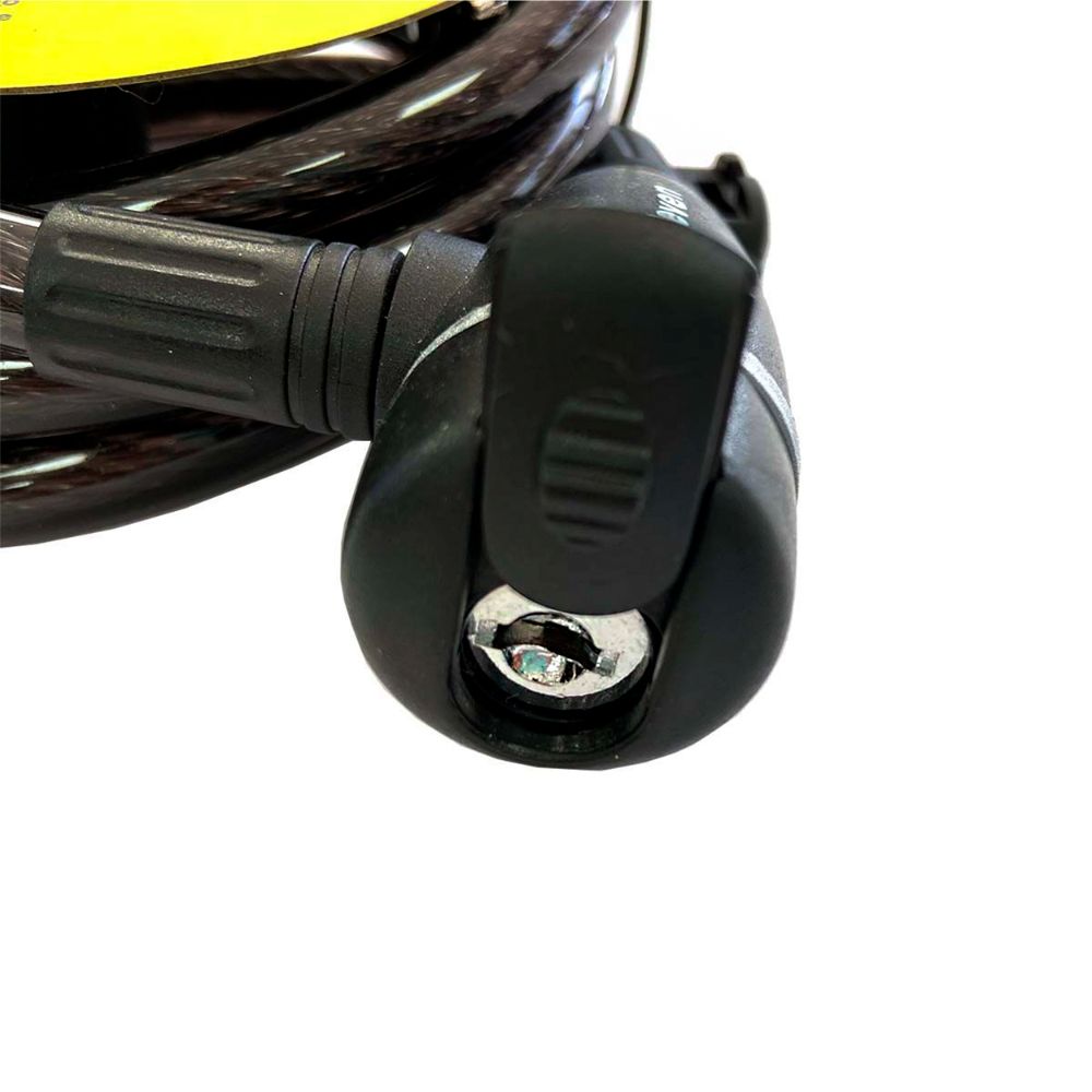 CADEADO ESPIRAL 1,8M X 12MM ELLEVEN C/ SUPORTE