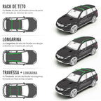 RACK DE TETO LONG LIFE SPORT ALUM. P/ RENAULT LOGAN ATÉ 2013. (ALOG)