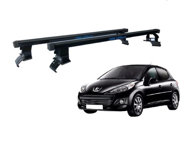 RACK DE TETO LONG LIFE LIGHT P/ PEUGEOT 206/207 HATCH E SEDAN - 4 PORTAS (5091) - PRETO