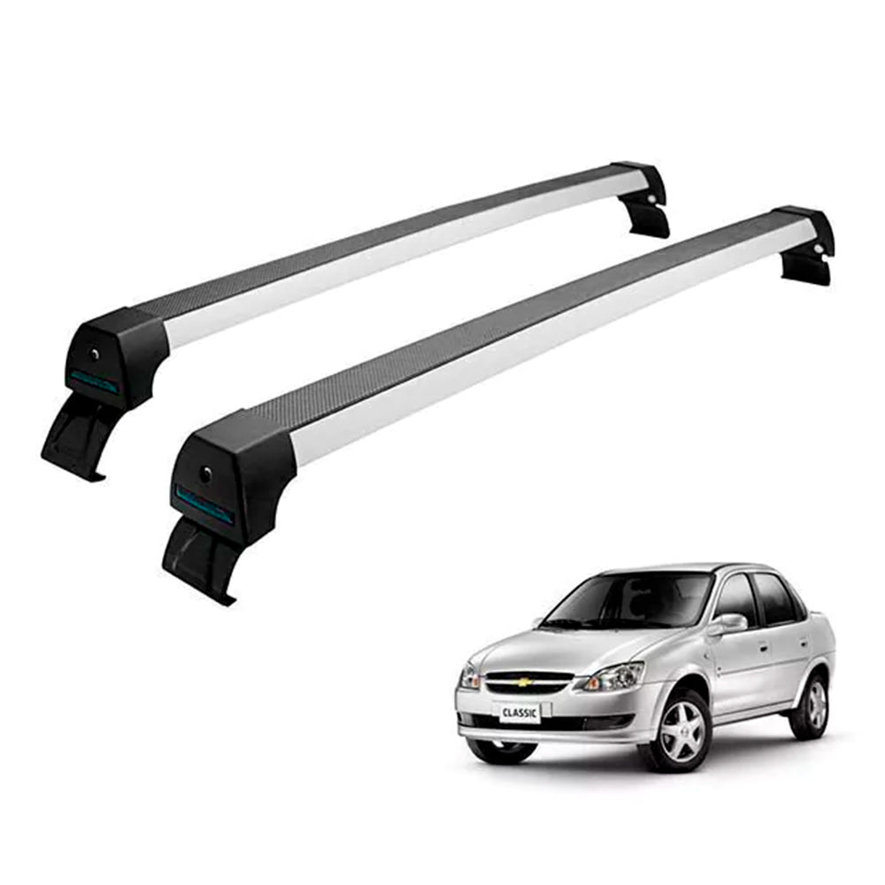 RACK LONG LIFE SPORT ALUM. PRATA P/ CHEVROLET CLASSIC- 4 PORTAS (ACs-4)