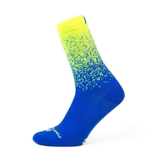 MEIA 36/38 CANO MEDIO PARTENZA AZUL/AMARELO FUOR