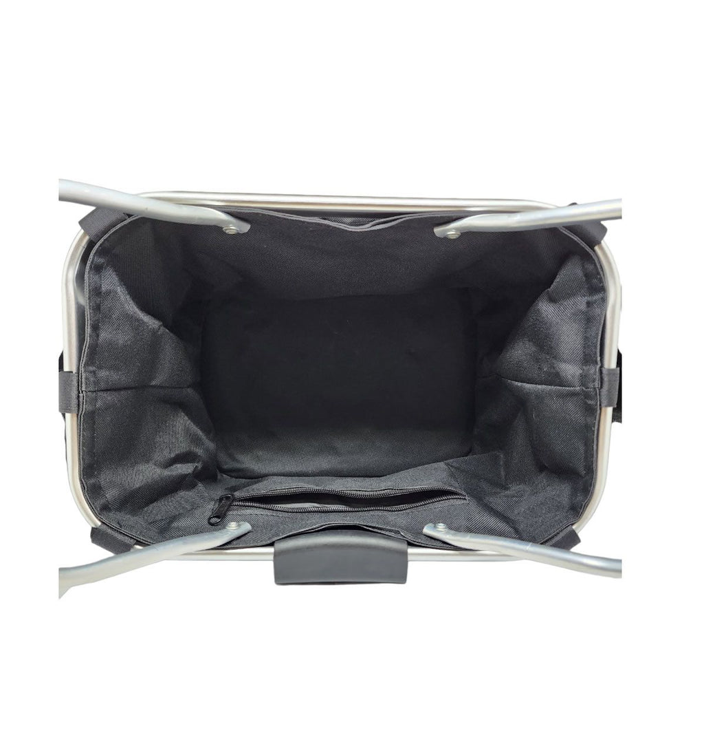 CESTA ELLEVEN BOLSA LONA/ALUM 35X26,5X28CM ALÇA P/ GARRAFA - PRETO