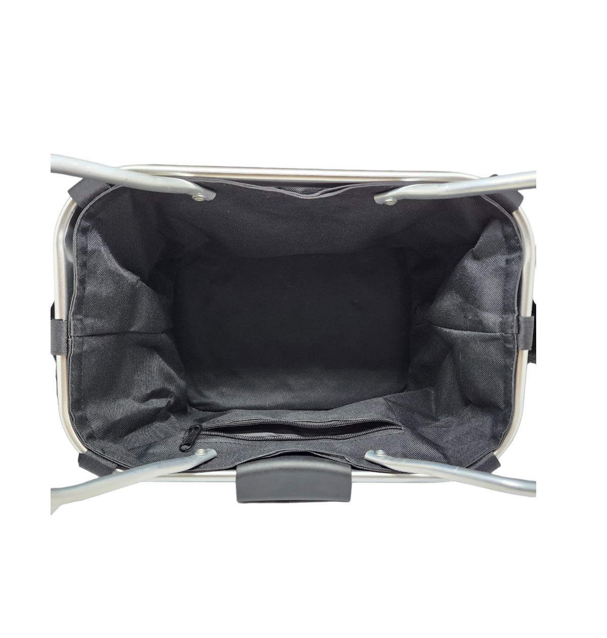 CESTA ELLEVEN BOLSA LONA/ALUM 35X26,5X28CM ALÇA P/ GARRAFA - PRETO