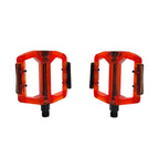 PEDAL PLATAFORMA 9/16 ESFERADO ACRÍLICO COM REFLETOR TRANSPARENTE VERMELHO