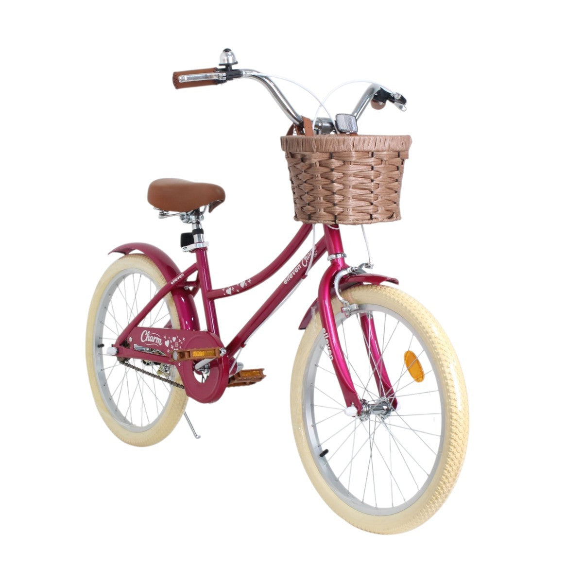 BICICLETA 20 ELLEVEN CHARM C/ CESTA PINK/BRANCO