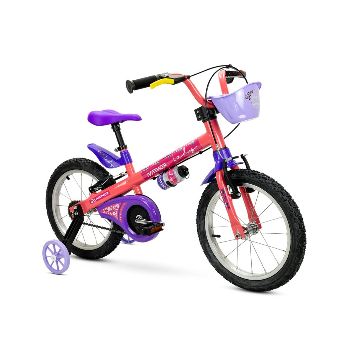 BICICLETA ARO 16 NATHOR LADY 3 ROSA/ROXO