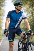 Bermuda ELITE Esporte Masc P/ Ciclista UV PROTECTION M MARINHO/VERDE
