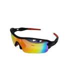 OCULOS CICLISMO ELLEVEN EL50 LENTE POLICARBONATO COLORS UV400 PRETO/VERMELHO