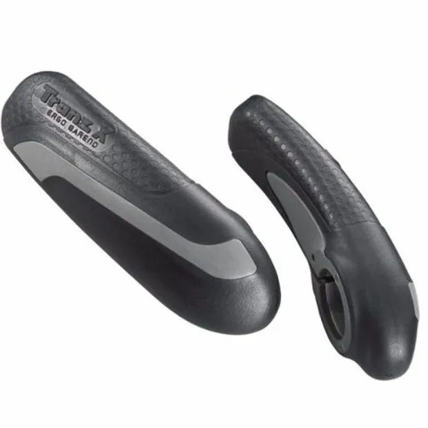BAR END EMBORRACHADO TRANZ-X JD-867 ERGONÔMICO - PRETO