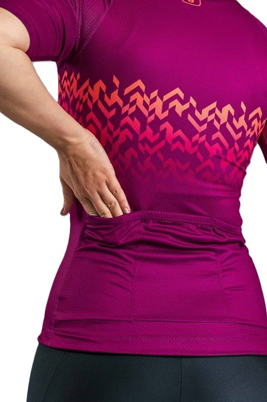 Camisa De Ciclismo Feminina Free Force Basic Ruby 2024