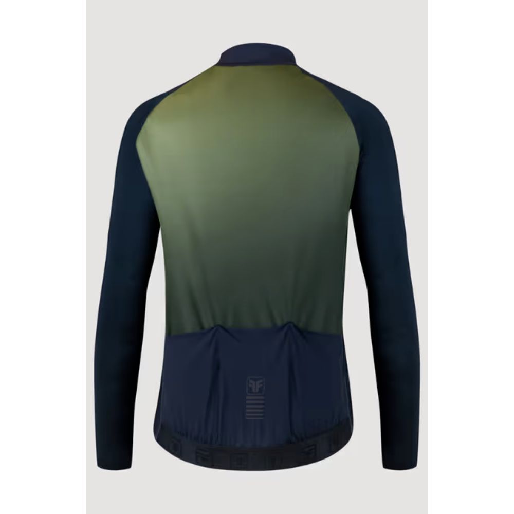 Camisa Ciclismo Free Force Start Manga Longa Gradient Olive Peluciada