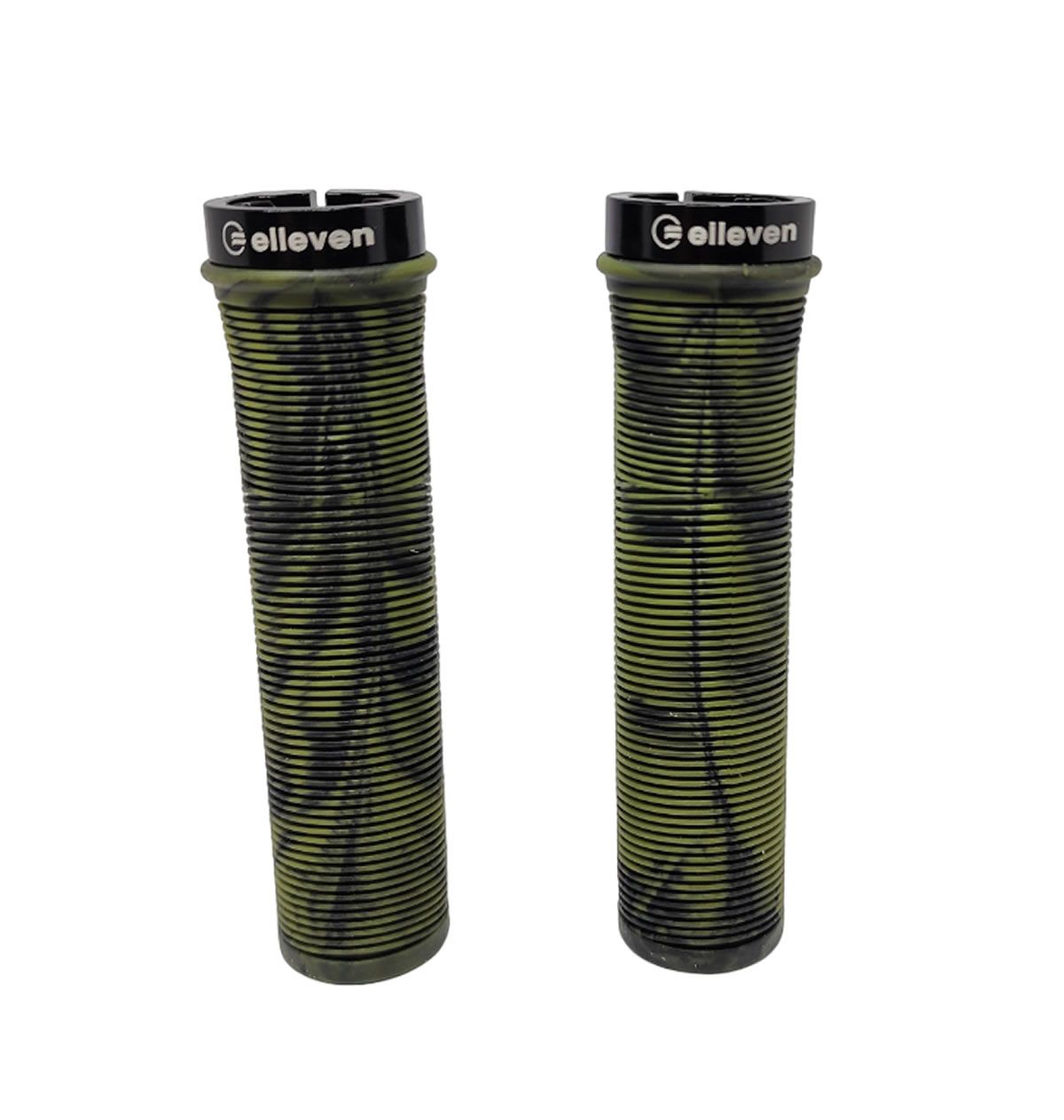 MANOPLA ELLEVEN MTB BORRACHA CAMUFLADA COM TRAVA 130MM