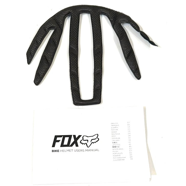 JOGO DE ESPUMAS PARA FORRO DE CAPACETE FOX FLUX ORIGINAL - PRETO