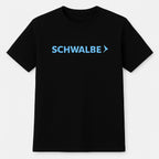 CAMISETA CASUAL SCHWALBE PRETA LOGO AZUL TAM - M