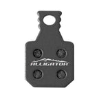 PASTILHA FREIO DISCO ALLIGATOR SEMI METÁLICA P/ FREIO A DISCO MAGURA 4 PISTÕES MT5, MT7 E MT5E, C/ MOLA (PAR) - PRETO