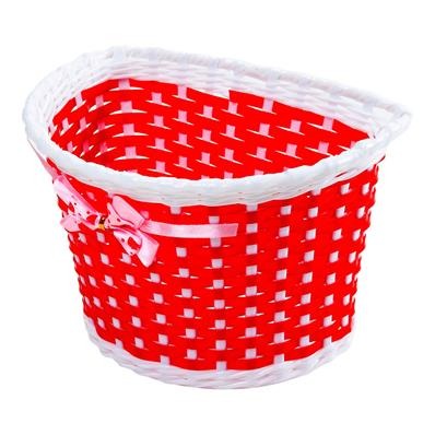 CESTA INFANTIL PLASTICA VERMELHO/BRANCO