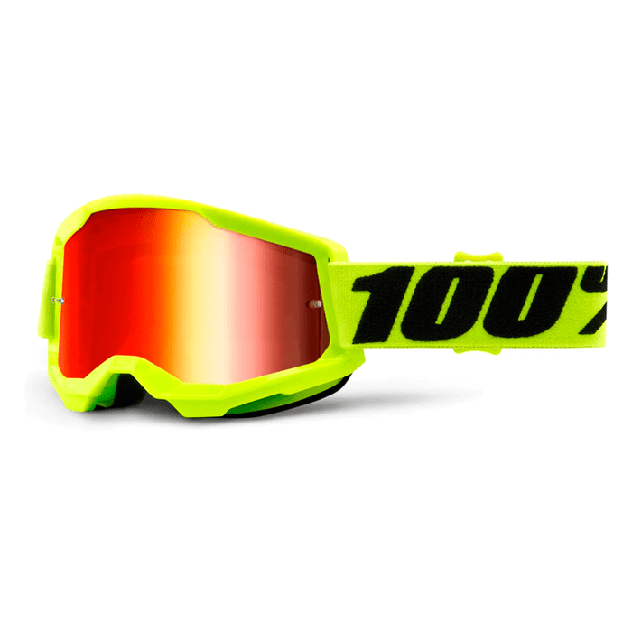 ÓCULOS GOGGLE 100% STRATA 2 - AMARELO FLUORESCENTE