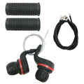 ALAVANCA GRIPSHIFT PEAK 7V ALUMINIO C/ CABOS,CONDUITES E MANOPLAS INDEX