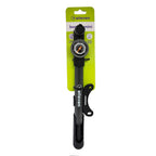 BOMBA ELLEVEN MINI ERGO BICO AUTOMATICO C/ MANÕMETRO E SUPORTE (120PSI) - PRETO