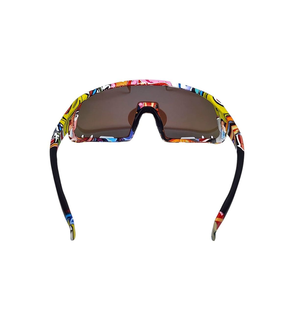 OCULOS CICLISMO ELLEVEN EL301 LENTE POLICARBONATO COLORS UV400 ARMAÇÃO COLORIDA