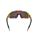 OCULOS CICLISMO ELLEVEN EL301 LENTE POLICARBONATO COLORS UV400 ARMAÇÃO COLORIDA